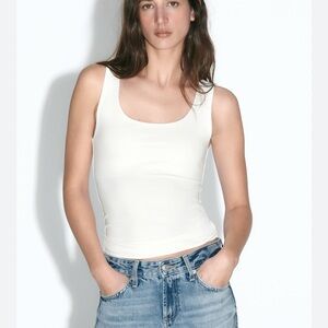 White Zara tank top small
